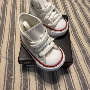 Converse Baby High-Top Sneakers - White and Red